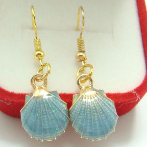 18K gold platedHook 1.5''Shell Sea Painted Earring